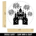 thumbnail image 2 of Fairytale Castle and Fireworks Self-Inking Rubber Stamp Ink Stamper - Fuchsia Ink - Medium 1 Inch, 2 of 7