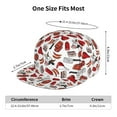 thumbnail image 4 of Hirioo Red Food for Baseball Cap Men Cap Flat Brim for Men Women Teens Adjustable Baseball Cap, 4 of 7