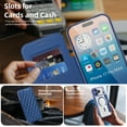 thumbnail image 4 of TECH CIRCLE for Galaxy S24 Plus Flip Wallet Case 6.7" 2024, Magnetic Clear Back, Compatible with MagSafe, 3 Card Slots, RFID Blocking, Camera Lens Protector, PU Leather Protective Cover, Royalblue, 4 of 8