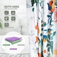 thumbnail image 5 of Shower Curtain Floral Waterproof Weighted Fabric Shower Curtain Set with Hooks, Colorful Boho Orange Pink Flower Shower Curtain, Quick-Drying Shower Curtains for Bathroom, 72x72 Bath Curtain, 5 of 6