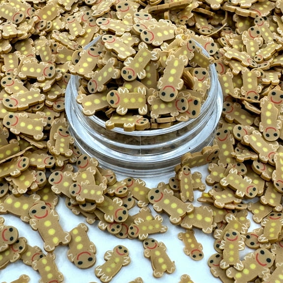 Little Gingerbread Man Shape Polymer Clay Glitter (1oz bags = 28g) Glitter for Crafts, Epoxy, Resin, Tumblers, DIY Decorations, Nail Art epoxy resin crafts, tumbler decoration, DIY holiday