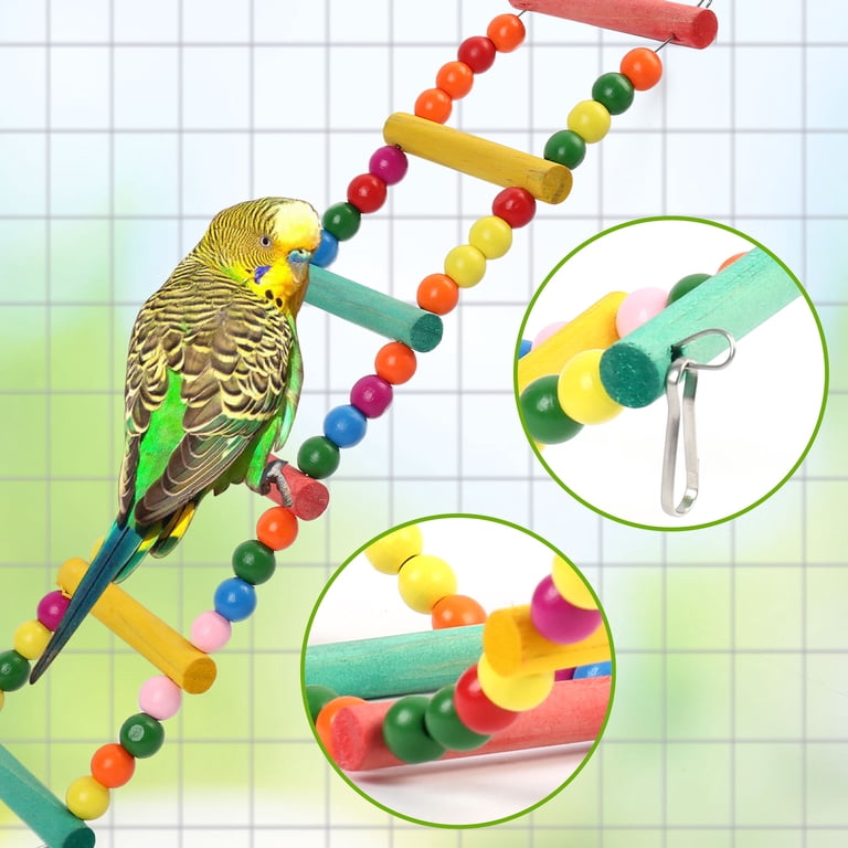 Prime Pets 13-Piece Bird Toy Set, Swings and Chews photo 7
