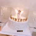 thumbnail image 4 of Dserhfy Flower Fairy Figurine Wedding Birthday Cake Topper Dollhouse Ornament Desk Decor, 4 of 8
