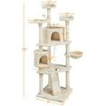 thumbnail image 4 of Alden Design 79″ H Cat Tree Multilevel Cat Tree with Basket Scratching Posts Cat Furniture, 4 of 11