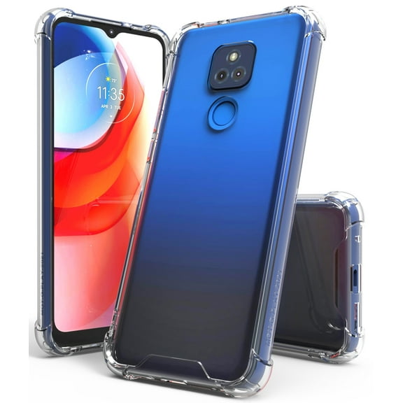 Clear Case for Moto G Play 2021, Transparent [Aquaflex] Semi-Flexible TPU [Shock Absorbing] Cover for Motorola Moto G Play 2021 Phone