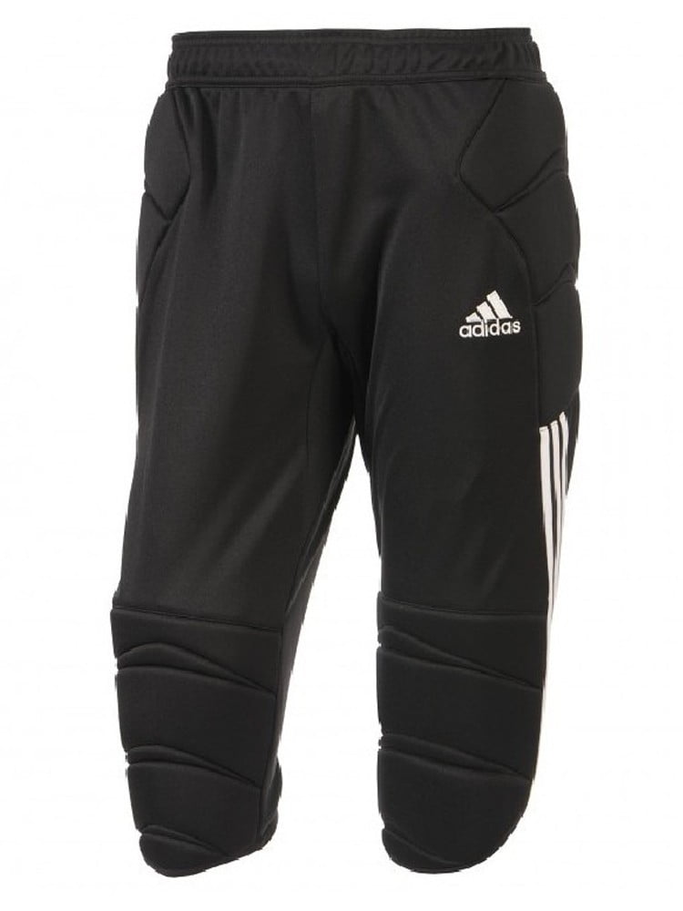Kids Black Adidas Tierro Goalkeeper 3/4 Soccer Pants Youth L
