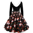 thumbnail image 3 of Honeeladyy Clearance under 5$ Christmas Party Dresses for Women Santa Claus Costume Velvet Dress Miss Long Sleeve Christmas Dresses Mrs Midi Dress Tunic, 3 of 6