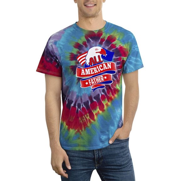 All American Father. Tie Dye Spiral Men -Image by Shutterstock, Male XX-Large