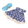 thumbnail image 1 of Small Pet Harness  Leash Set, Soft All Seasons Adjustable Blue Star Print  Harness Leash Nylon Webbing  For Guinea Pigs For Outing For Ferrets S,M, 1 of 8