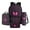 Bowknot Moon Stars Hearts Pink, variant on Vibrant Tie-dye Colorful Pattern 4Pcs School Backpack Set for Kids 17 Inch Large Bookbag with Insulated Lunch Box, Pencil Case, Water Bottle Holder Back to School Gifts