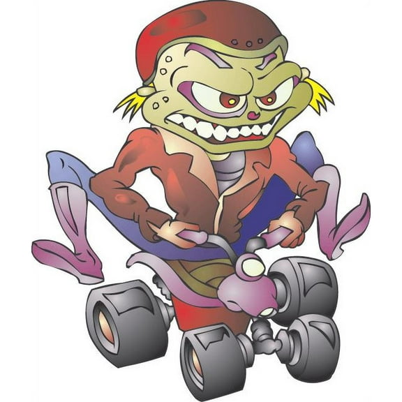 Monster Rider Wall Decal Cutout