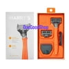 Harry's Men's 1 x 5-Blade Manual Razor Handle and 2 x 5 Razor Blade Refills, Bright Orange