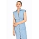thumbnail image 4 of Vestido denim sin manga Roman Fashion /Juvenil, 14356 (Mezclilla tono claro) azul CH, 4 of 5