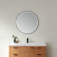 thumbnail image 2 of Vinnova Campobasso 32" Round LED Wall Mount Bathroom Vanity Mirror Black Frame, 2 of 11