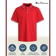 thumbnail image 5 of Ben Sherman Boys' Polo Shirt - Classic Fit Short Sleeve Pique Polo - Comfort Stretch Golf Shirt (8-18), 5 of 6