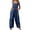 Blue, variant on Danhjin Women's Baggy Wide Leg Overalls Casual Loose Jumpsuit Rompers Buttons Suspender Jumpsuit on Clearance