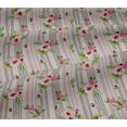 thumbnail image 5 of oneOone Viscose Jersey Fabric Stripe|Watercolor Leaves & Peony Floral Decor Fabric Printed BTY 60 Inch Wide, 5 of 5