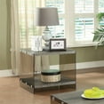 thumbnail image 1 of Coaster Table d'Appoint en Bois et Verre en Gris, 1 of 3