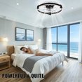 thumbnail image 4 of Ventilador de Techo Moderno 2 en 1 con Luz LED: Diseño de Ramas, Motor Silencioso 15W, 7 Aspas (50cm) - Para Sala, Dormitorio u Oficina – Color negro, 4 of 7
