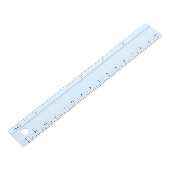 KAKOWELY student stationery Aluminum Alloy Straight Ruler Multi-Use Measuring Tool with Centimeters and Feet Ideal for Geometry Drafting and Office Use 15cm