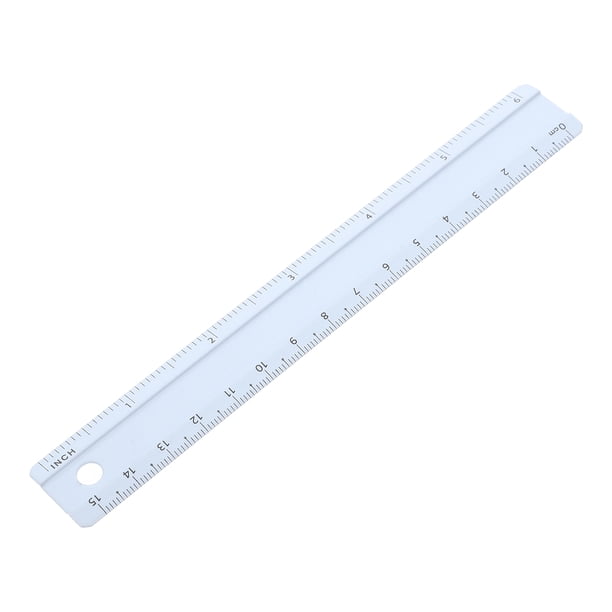 Regla recta de aleación de aluminio, herramienta de medición multiusos con centímetros y patas, ideal para dibujo geométrico y uso en oficina, 15 cm