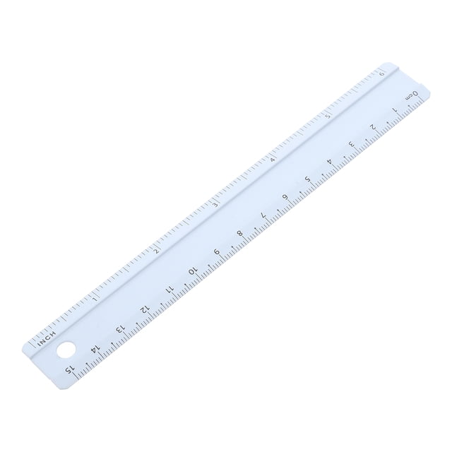 KAKOWELY student stationery Aluminum Alloy Straight Ruler Multi-Use Measuring Tool with Centimeters and Feet Ideal for Geometry Drafting and Office Use 15cm