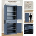 thumbnail image 2 of KIGOTY 72" Tall Kitchen Pantry Cabinet with Drawer and 4 Adjustable Shelves, Freestanding Pantry Storage Cabinets, Wood Cupboard Pantry Cabinet for Kitchen, Dining Room, Living Room, Blue, 2 of 6