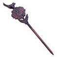 thumbnail image 2 of Cast Iron Garden Stake Hose Guide Bird On Daisy 12.625" Tall Flowerbed Decoration, 2 of 3