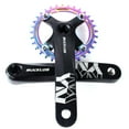 thumbnail image 1 of BUCKLOS 104 BCD Mountain Bike Single Speed Crankset, 170mm Square Taper Crankset with Plating Chainring 30/32/34/36/38T (Multicolor), 1 of 7