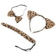 thumbnail image 5 of 3 piezas para niños, orejas de gato, diadema, pajaritas, cola, conjunto, fiesta, disfraz de cosplay (estampado de leopardo amarillo), 5 of 8