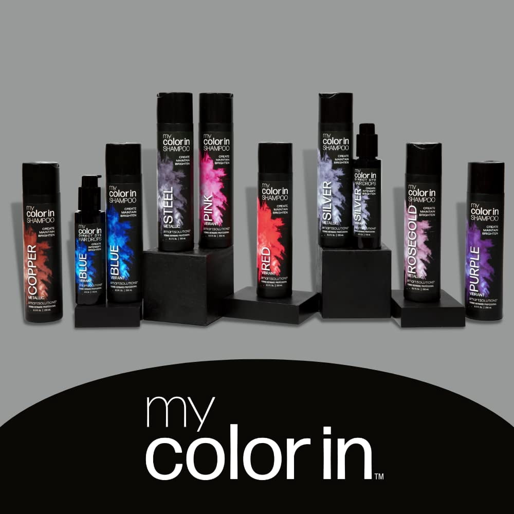 MyColorIn Color Depositing Shampoo (Vibrant Purple) - Sulfate & Paraben Free Hair Dye | Made in USA (8.5 Fl Oz)
