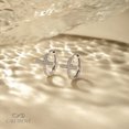 thumbnail image 3 of Cali Trove, 925 Sterling Silver Diamond Cross Hoop Earrings for Women, 1/6 Ct natural White Diamonds, 3 of 7
