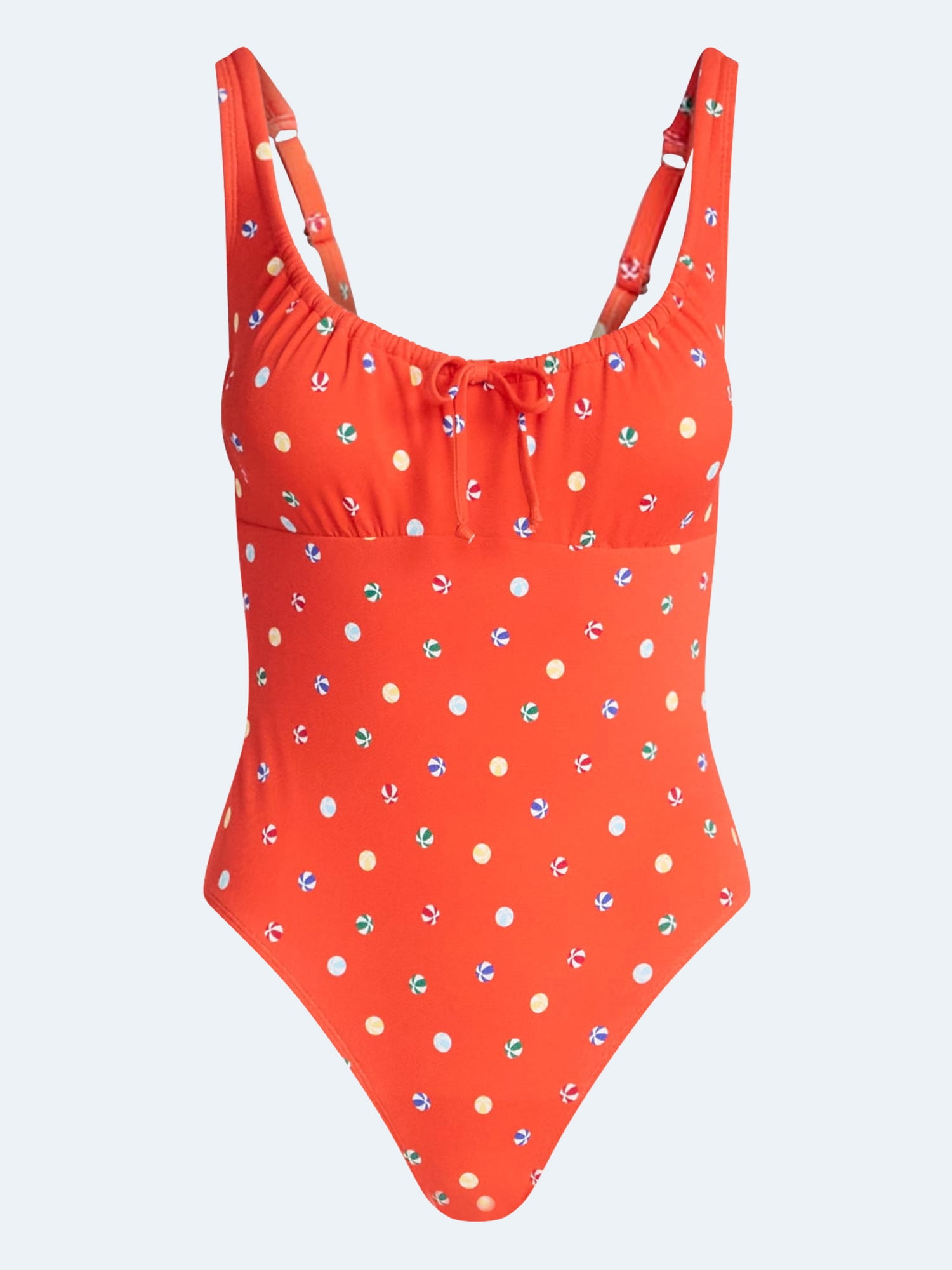 Free Assembly Women's and Women's Plus Cinched Neck One Piece Swimsuit, Sizes XS-3X