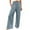 Blue-linen lounge pants women, variant on Dazajoo Limited Time Deal Cotton Linen Palazzo Pants for Women Elastic Waist Wide Leg Lounge Pants with Pockets 2025 Beach Travel Solid Color Trousers,Blue,XL