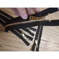 thumbnail image 2 of Leekayer 6 cremalleras de metal #5 de 8 pulgadas con extremo cerrado, 20 cm, dientes dorados, cremallera negra para coser jeans, bolsa, bolsillo, chaqueta, abrigos, manualidades, cremallera de 8 pulga, 2 of 5