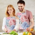 thumbnail image 3 of Pioneer Flower Floral Print Pattern Apron-Garden Aprons for Women with Pockets-Cotton Linen Waterproof Kitchen Cooking Gardening Aprons Adjustable for Kitchen,Cooking,BBQ and Salon 33x27 Inch, 3 of 7
