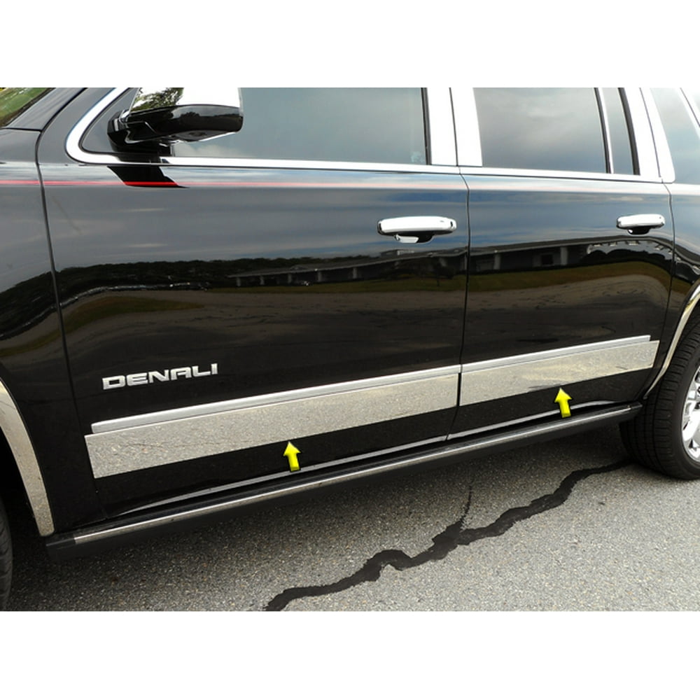 Stainless Steel Rocker Panel Trim 4Pc Fits 20152020 GMC Yukon TH55297