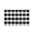 thumbnail image 2 of XEOVHV Buffalo Plaid Area Rugs,35.4x23.6 Inches Black and White Checkered Rug Washable Front Door Mat Hand Woven Cotton Outdoor Rug Small Rug for Front Porch Kitchen Entryway Patio Bathroom, 2 of 8