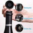 thumbnail image 2 of 3 paquetes de tapones para champán, tapones de silicona reutilizables para botellas de vino, tapones de vacío para cerveza, champán, alcohol, vino espumoso, 2 of 5