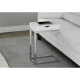 thumbnail image 1 of Monarch Specialties Accent Table, C-shaped, End, Side, Snack, Storage Drawer, Living Room, Bedroom, Metal, Laminate, Glossy White, Chrome, Contemporary, Modern, 1 of 4