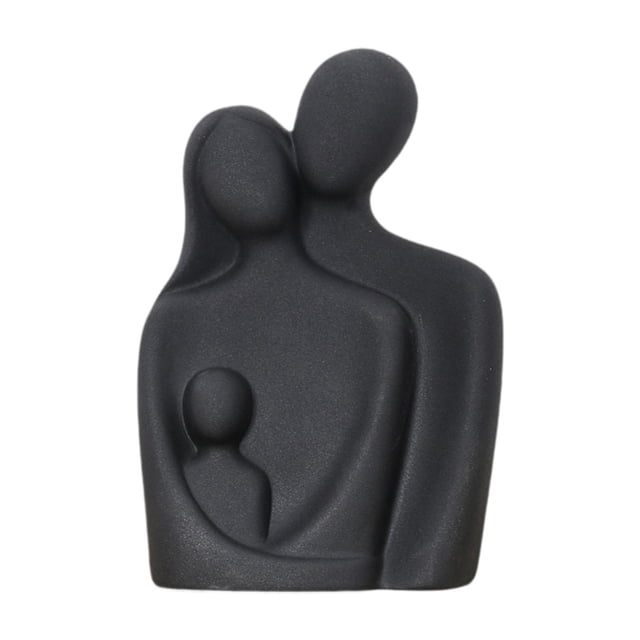 Escultura de pareja de cerámica, estatua artística de pareja abrazándose, figura para el Día de San Valentín Negro