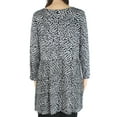 thumbnail image 2 of Alfani Womens Woven-Back Pullover Blouse, Black, Plus Size, 0X, 2 of 3