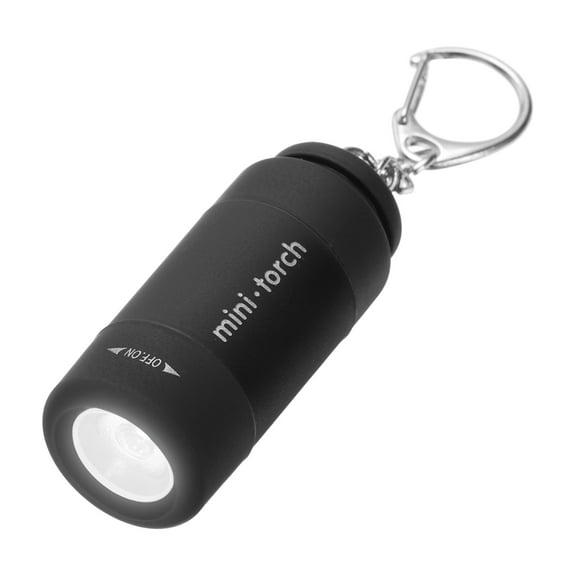 Uxcell Mini Keychain Flashlight, Pocket LED Flashlight Portable Torch USB Rechargeable, Black