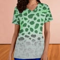 thumbnail image 4 of snilers St Patricks Day Scrubs for Women V Neck Irish Shamrock Print Scrub Tops Soft Nurse Uniform Shirts with Pockets S-5XL, 4 of 6