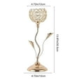thumbnail image 4 of Cheapark Exquisite Crystal Flower Candle Holder With Gold Base - Elegant Gift Romantic Decor For Home Any Space Valentine's Day Per fect, 4 of 6