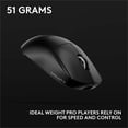 thumbnail image 6 of Logitech G PRO X SUPERLIGHT 2c wireless gaming mouse, 51 g pro-grade compact mouse with 5 programmable buttons, USB-C charging, 44K DPI sensor, up to 8 kHz polling for PC/Mac, Black, 6 of 14