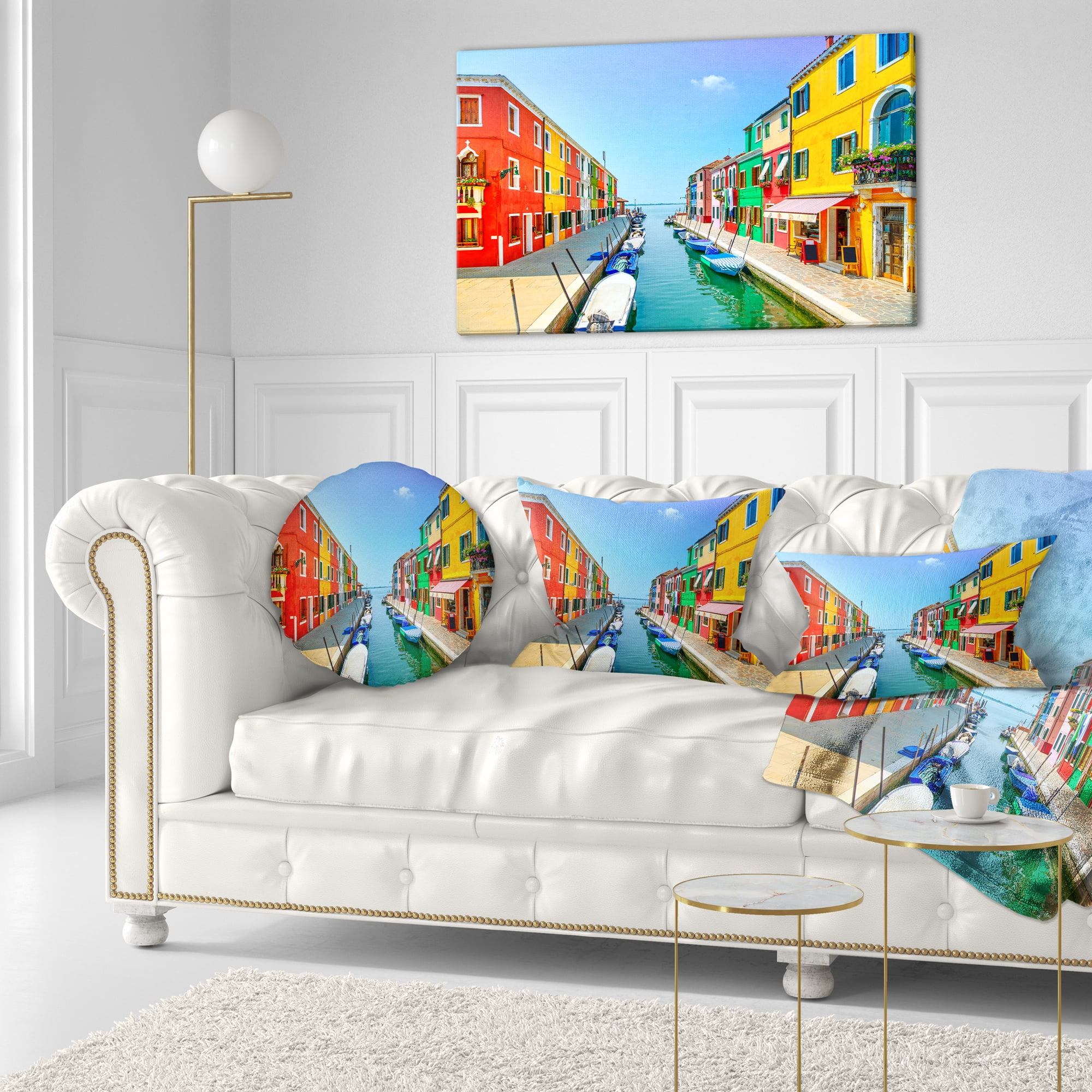 Designart 12" x 20" Red Polyester Throw Pillow