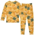 thumbnail image 2 of Orange Pineapple Pattern Cotton Pajamas 2 Piece Set Sleepwear Soft and Comfortable Homewear Nightwear, 2 of 7