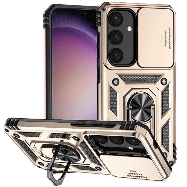 Estuche GANGXUN para Samsung Galaxy S24 Plus, soporte giratorio 360°, estilo mecánico y magnético