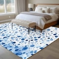 thumbnail image 5 of Blue Polka Dot Large Area Rugs for Bedroom Living Room, Soft Non Slip Carpet Bedside Rug, Modern Art Abstract Watercolor Dot Rectangular Floor Cover Kitchen Accent Rug 5'x8' for Dining Room/Office, 5 of 9